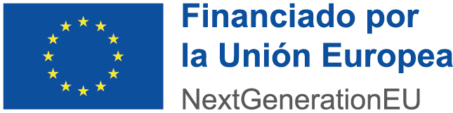 Logo de la Unión Europea con el texto "Financiado por la Unión Europea" y "NextGenerationEU", representando el apoyo financiero de la UE para proyectos de desarrollo.